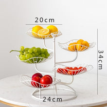 Load image into Gallery viewer, Nordic 3-layer Metal Storage Trays Wedding Party Cake Stand Dessert Tray Fruits Snack Plates Holder Rack Vanity Art Tray Decor
