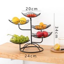 Load image into Gallery viewer, Nordic 3-layer Metal Storage Trays Wedding Party Cake Stand Dessert Tray Fruits Snack Plates Holder Rack Vanity Art Tray Decor
