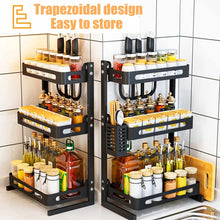 Load image into Gallery viewer, 3 Layers Kitchen Shelf for Storage Organizer Holder Spice Rack Punch Free Stainless Steel Storage Shelves Rack for Kitchen
