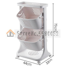 Load image into Gallery viewer, Kitchen Vegetable Shelf Landing Multi-layer Fruit Basket Vegetable Basket Seasoning Toy Storage Rack Artifact Mobile With Wheels
