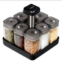 Load image into Gallery viewer, Kitchenware Jars For Spices Rotating Creative Glass European Rotating Glass Cruet Seasoning Jar Gift Set
