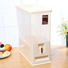 Load image into Gallery viewer, 15kg/10kg Sealed Rice Storage Box Cereal Grains Beans Flour Storage Barrel Measurable Rice Moisture-Proof Bucket Home Supply
