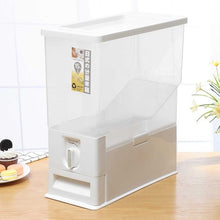 Load image into Gallery viewer, 15kg/10kg Sealed Rice Storage Box Cereal Grains Beans Flour Storage Barrel Measurable Rice Moisture-Proof Bucket Home Supply
