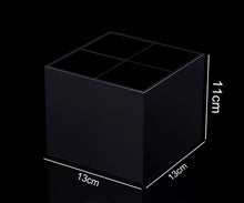 Load image into Gallery viewer, Black acrylic cosmetics storage box desktop lipstick/brushes organizers customized logo jewelry display tray
