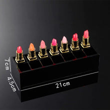 Load image into Gallery viewer, Black acrylic cosmetics storage box desktop lipstick/brushes organizers customized logo jewelry display tray
