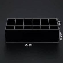 Load image into Gallery viewer, Black acrylic cosmetics storage box desktop lipstick/brushes organizers customized logo jewelry display tray
